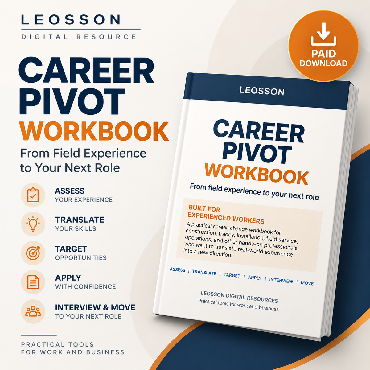 LEOSSON Career Pivot Workbook - paid digital resource